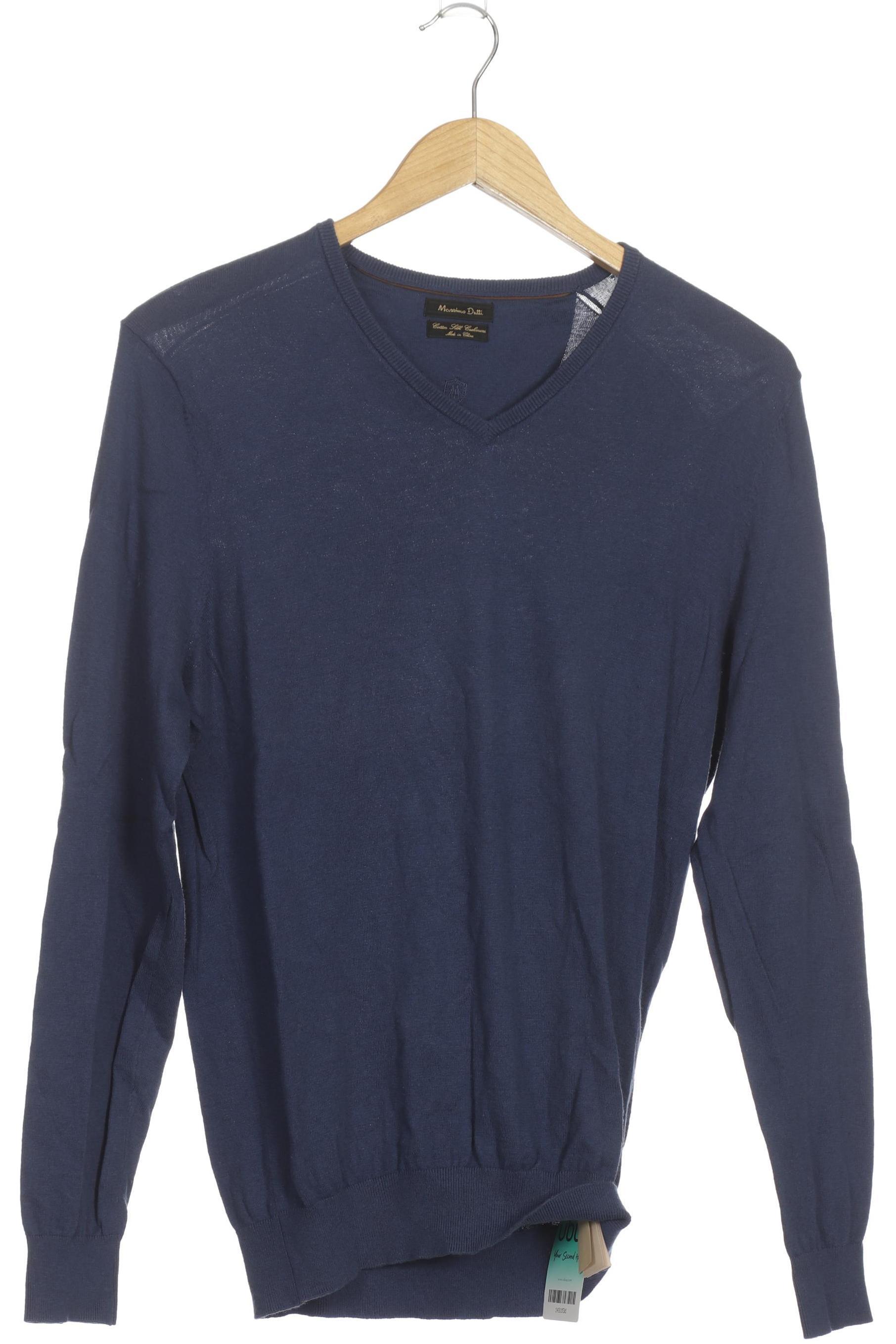 

Massimo Dutti Herren Pullover, blau, Gr.