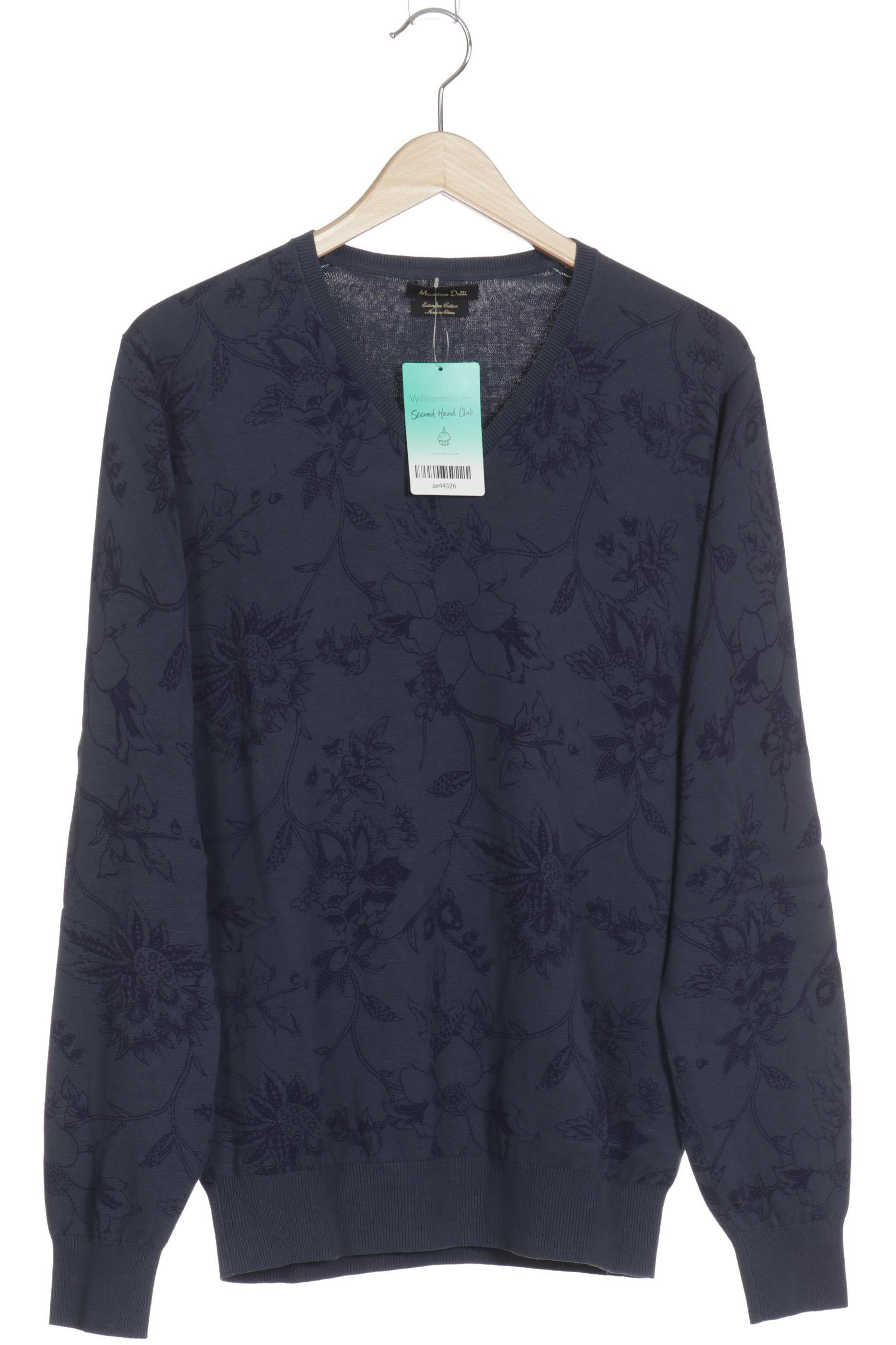 

Massimo Dutti Herren Pullover, blau, Gr.