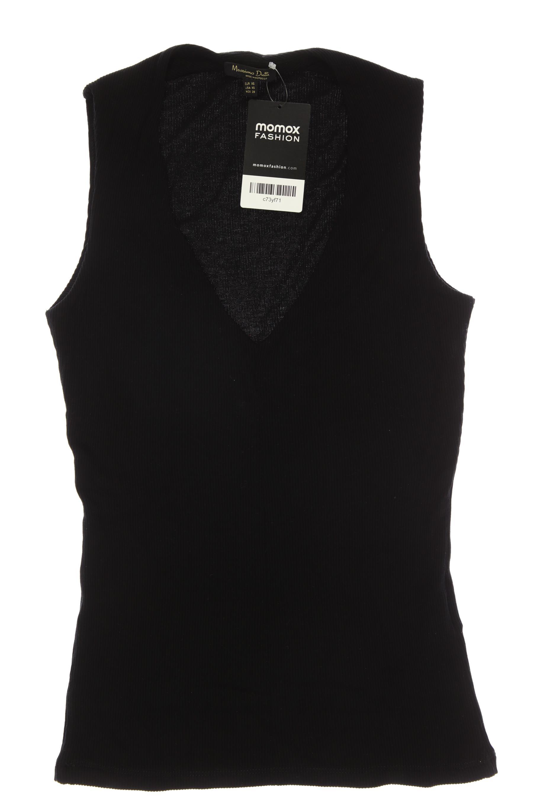 

Massimo Dutti Damen Top, schwarz, Gr. 34