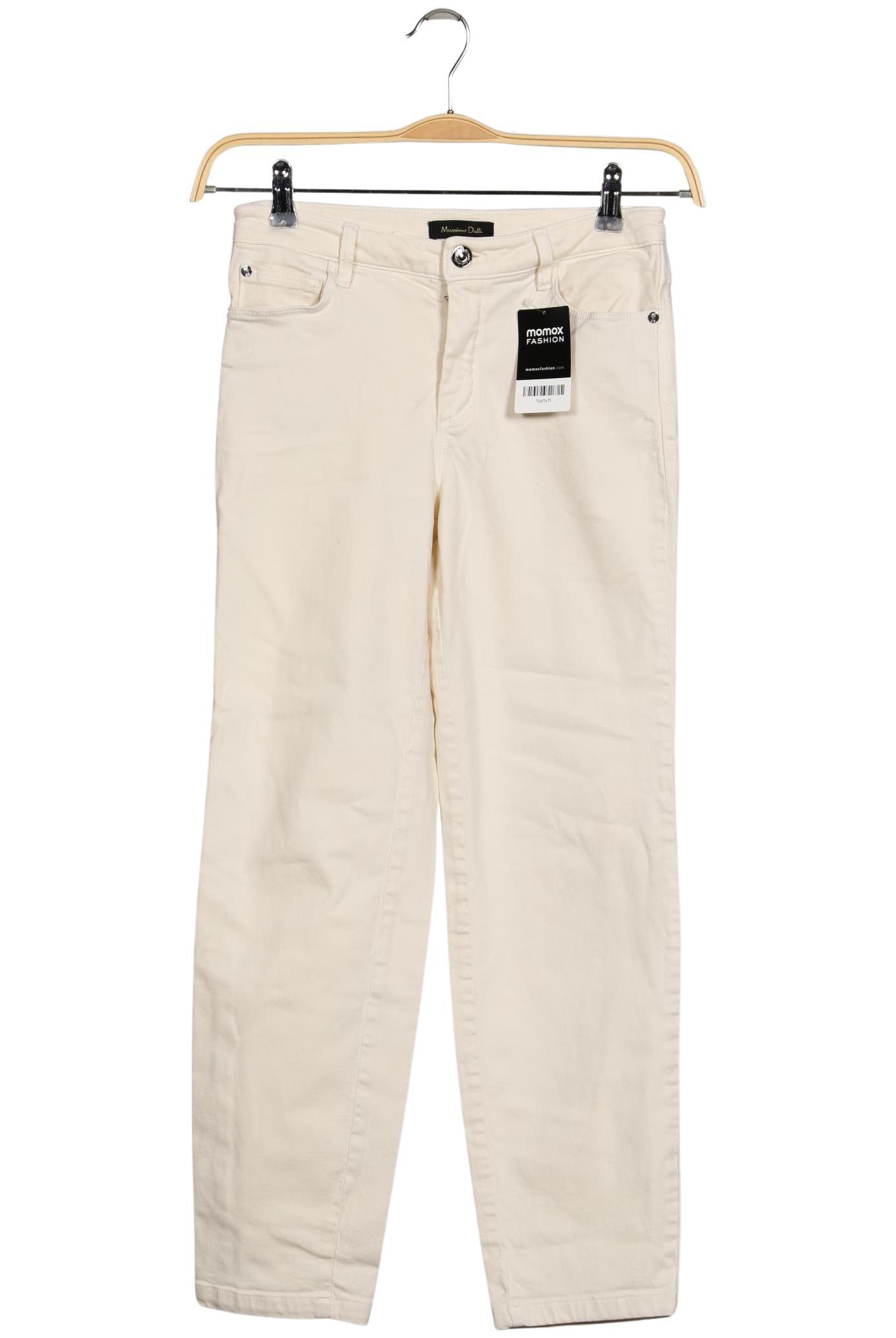 

Massimo Dutti Damen Jeans, cremeweiß, Gr. 36