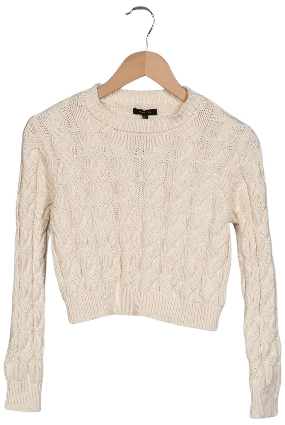 

Massimo Dutti Damen Pullover, cremeweiß, Gr. 34