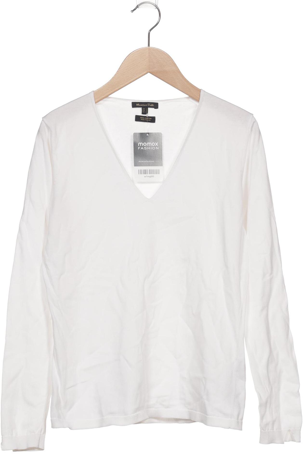 

Massimo Dutti Damen Langarmshirt, weiß, Gr. 36