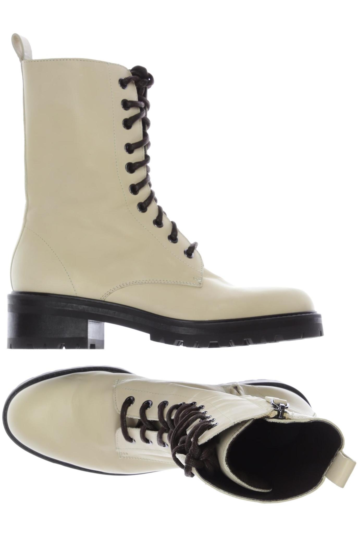 

Massimo Dutti Damen Stiefelette, cremeweiß, Gr. 39