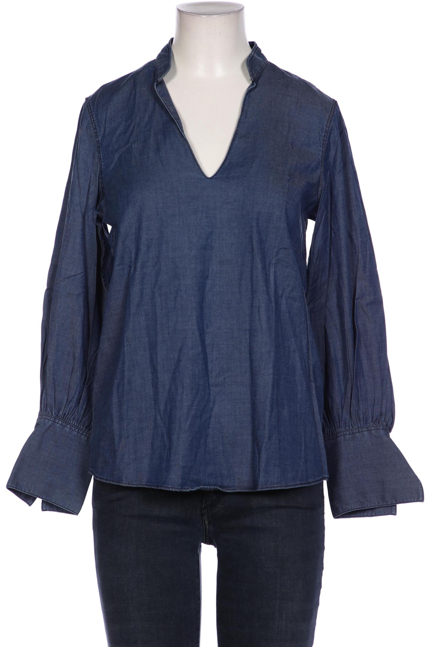 

Massimo Dutti Damen Bluse, marineblau, Gr. 34