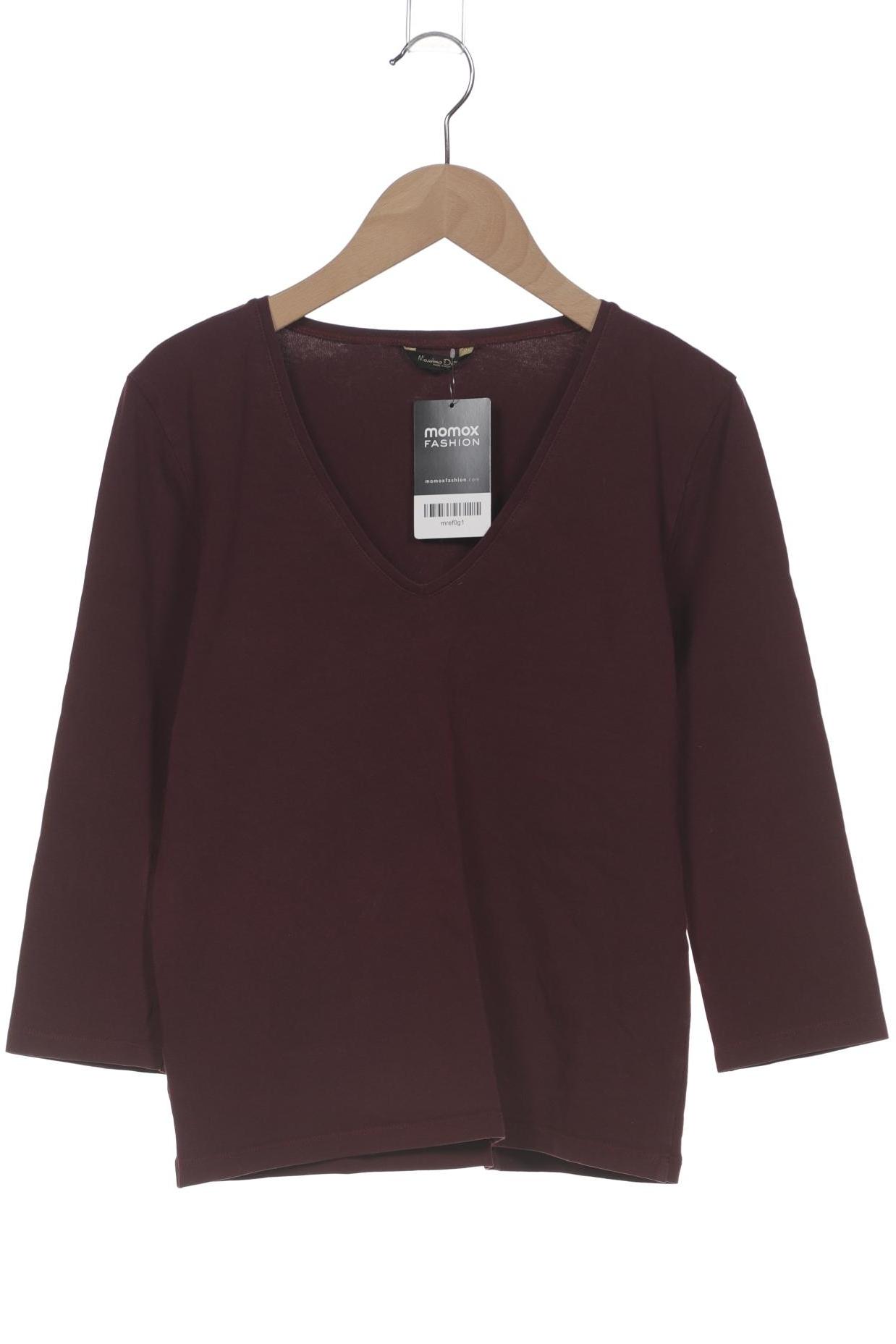 

Massimo Dutti Damen Langarmshirt, bordeaux, Gr. 38