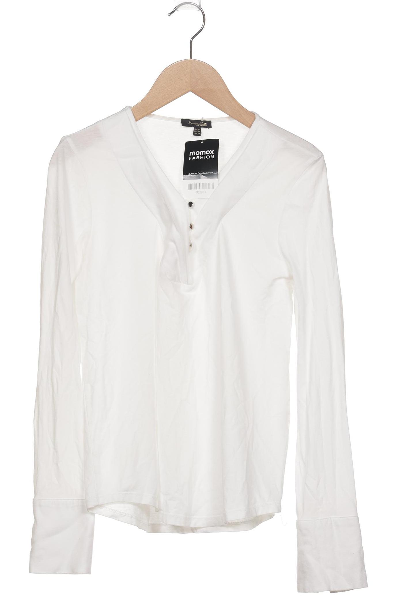 

Massimo Dutti Damen Langarmshirt, weiß, Gr. 34