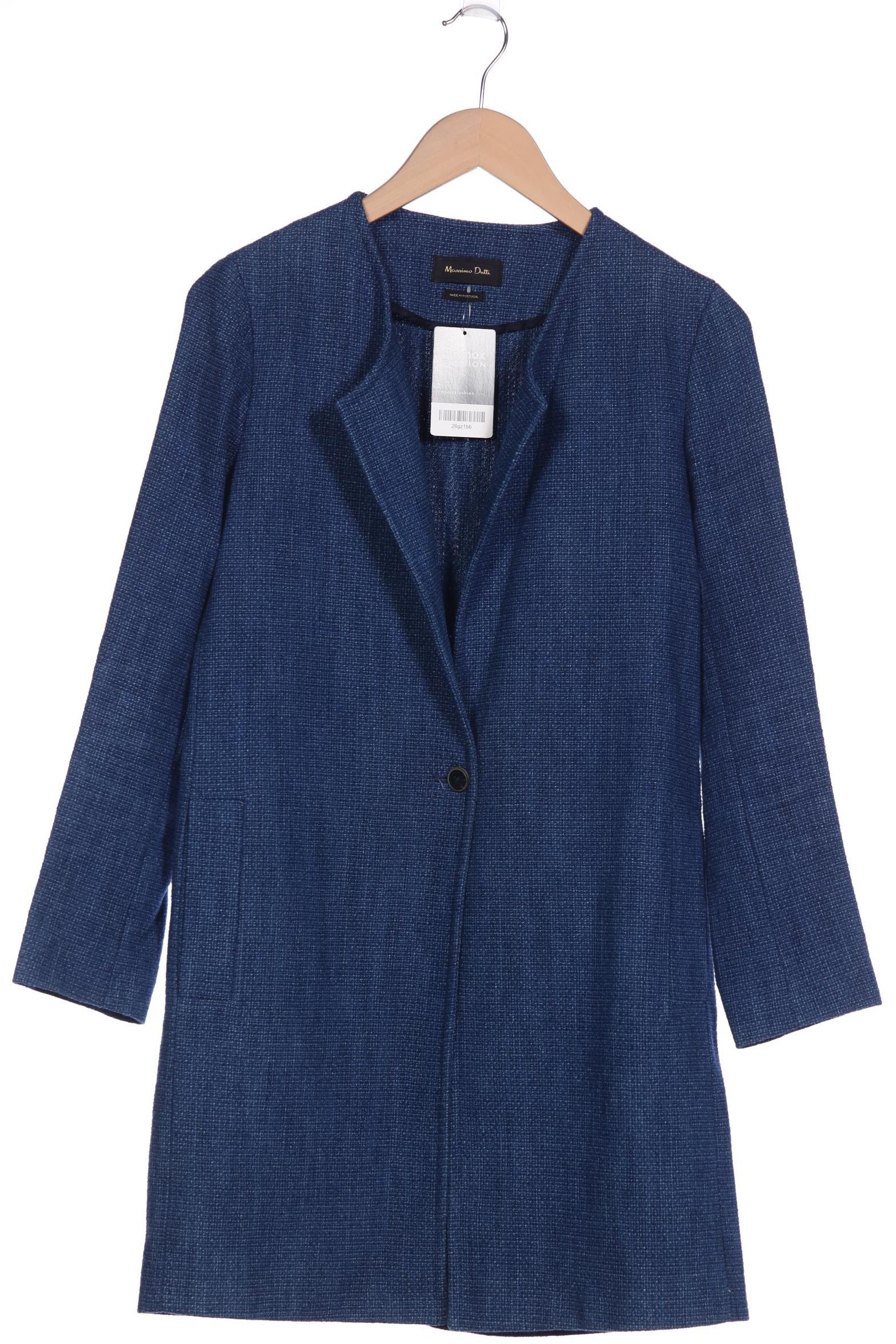 

Massimo Dutti Damen Mantel, blau, Gr. 40