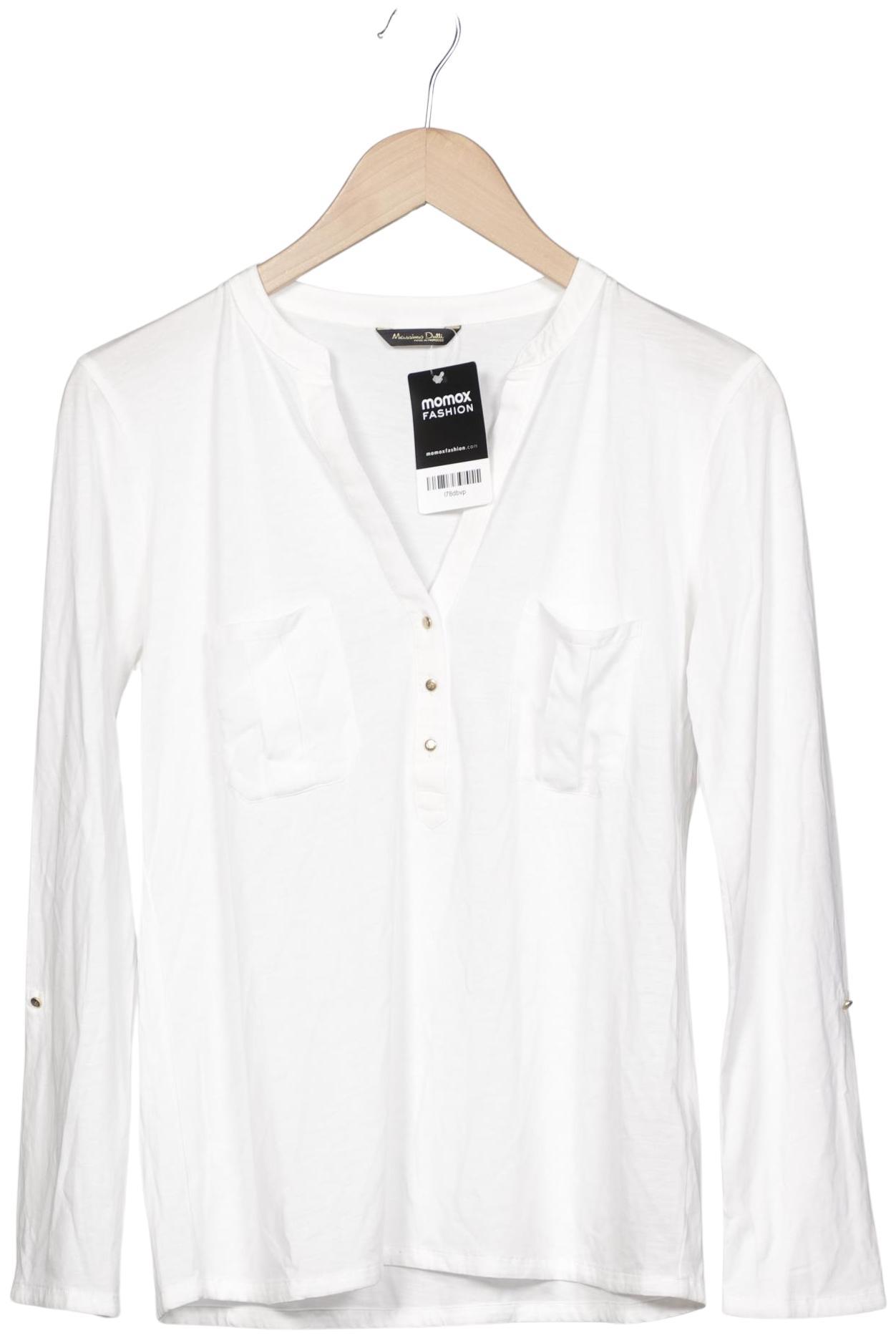 

Massimo Dutti Damen Langarmshirt, weiß, Gr. 38