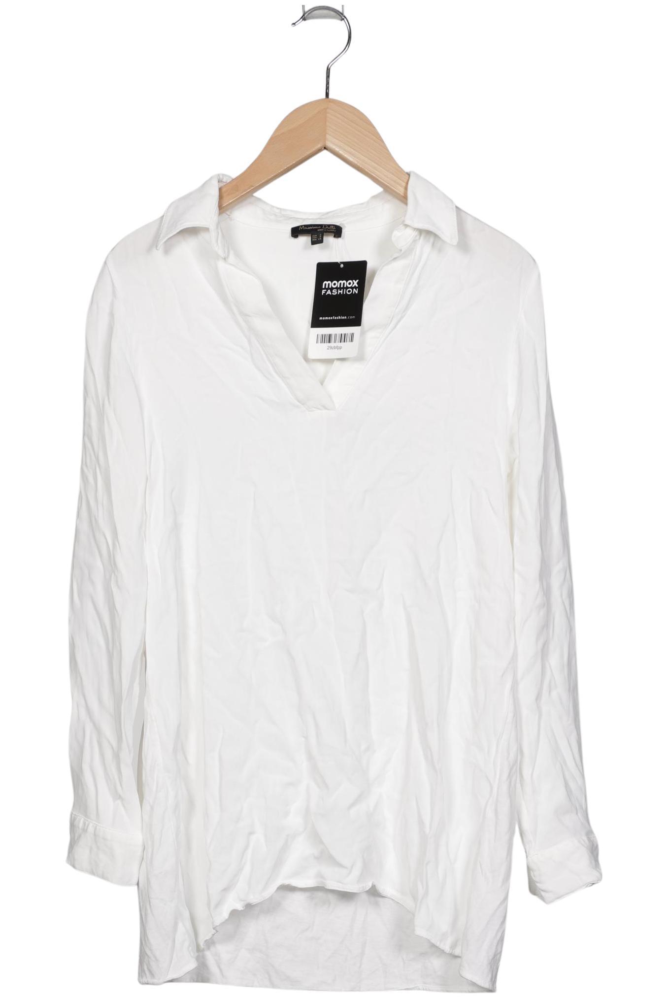 

Massimo Dutti Damen Bluse, weiß, Gr. 36