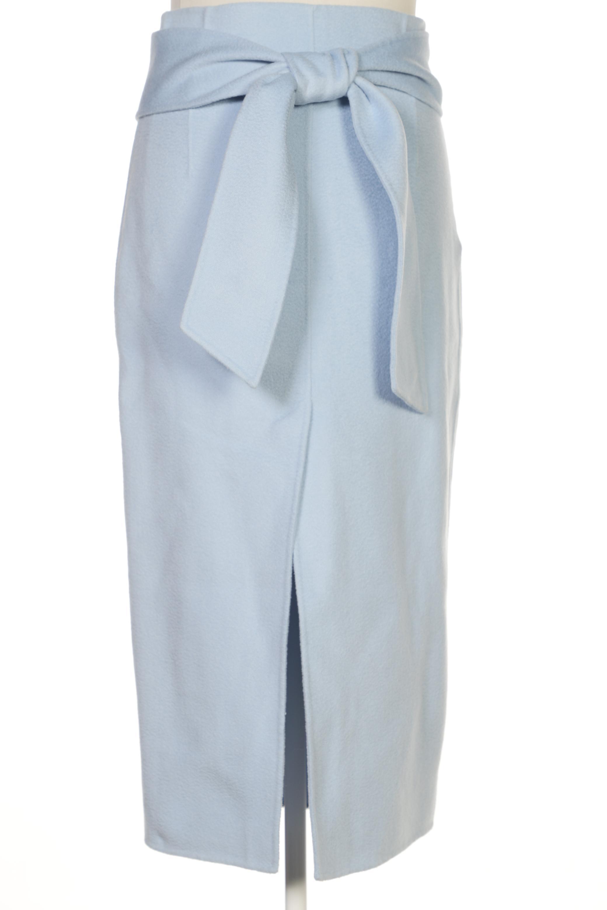 

Massimo Dutti Damen Rock, hellblau, Gr. 42