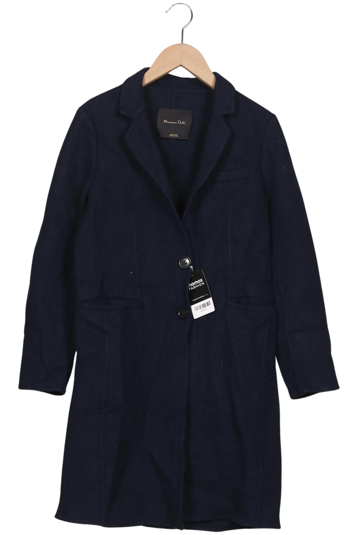 

Massimo Dutti Damen Mantel, marineblau, Gr. 36