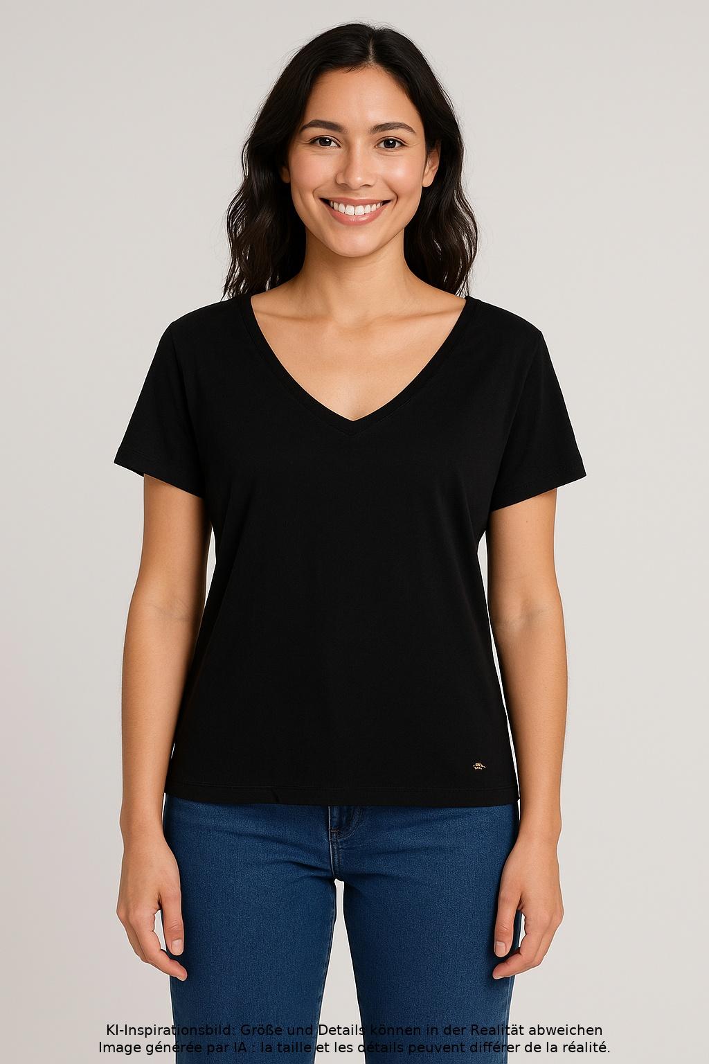 

Massimo Dutti Damen T-Shirt, schwarz, Gr. 38