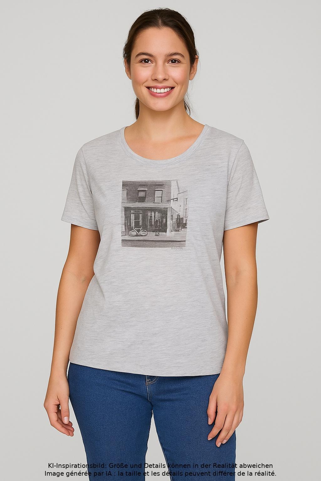 

Massimo Dutti Damen T-Shirt, grau, Gr. 38