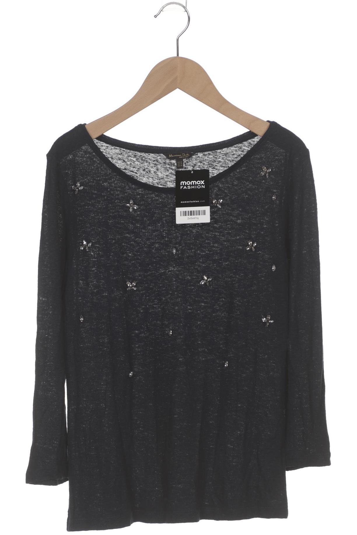 

Massimo Dutti Damen Langarmshirt, marineblau, Gr. 34