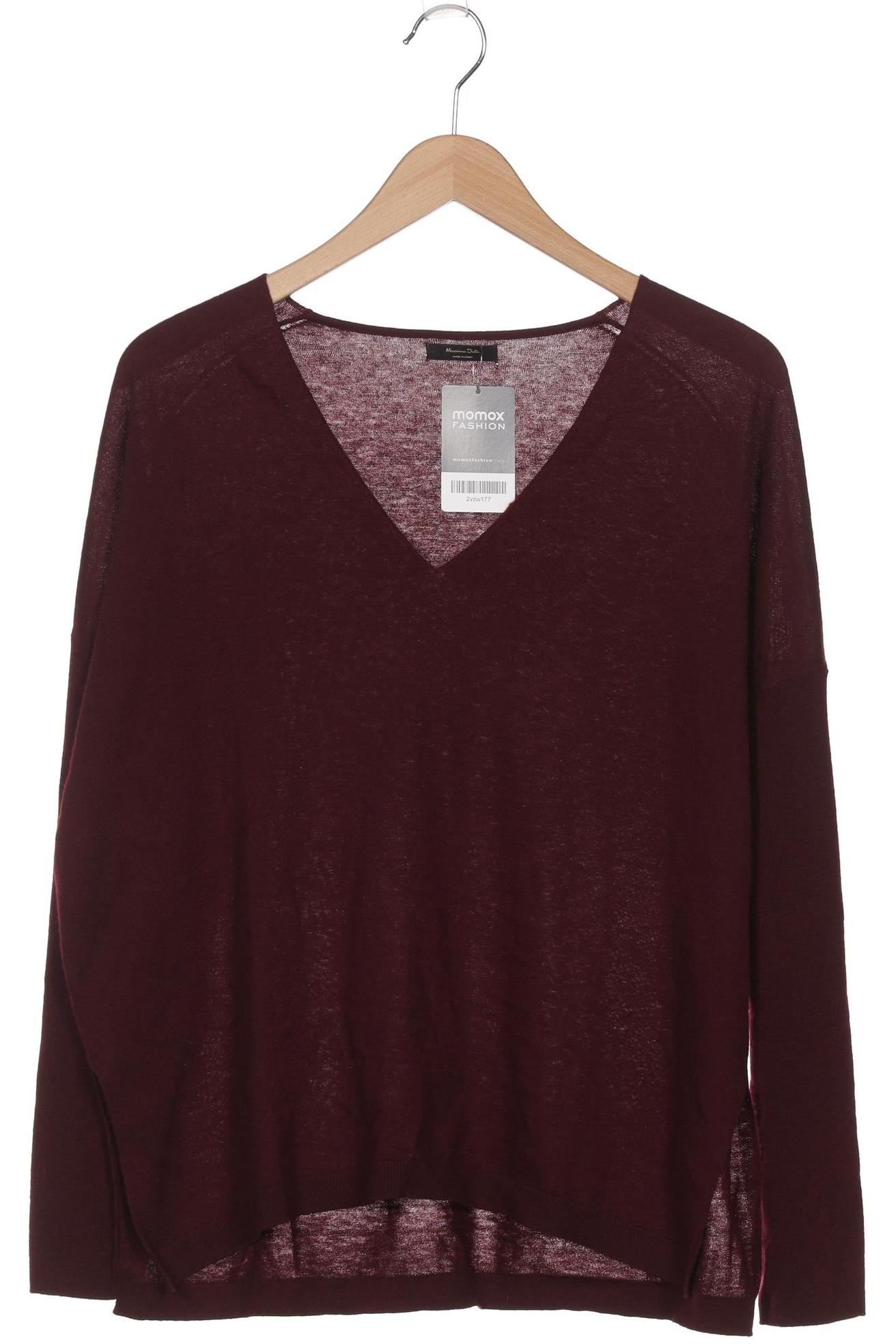 

Massimo Dutti Damen Pullover, bordeaux, Gr. 36