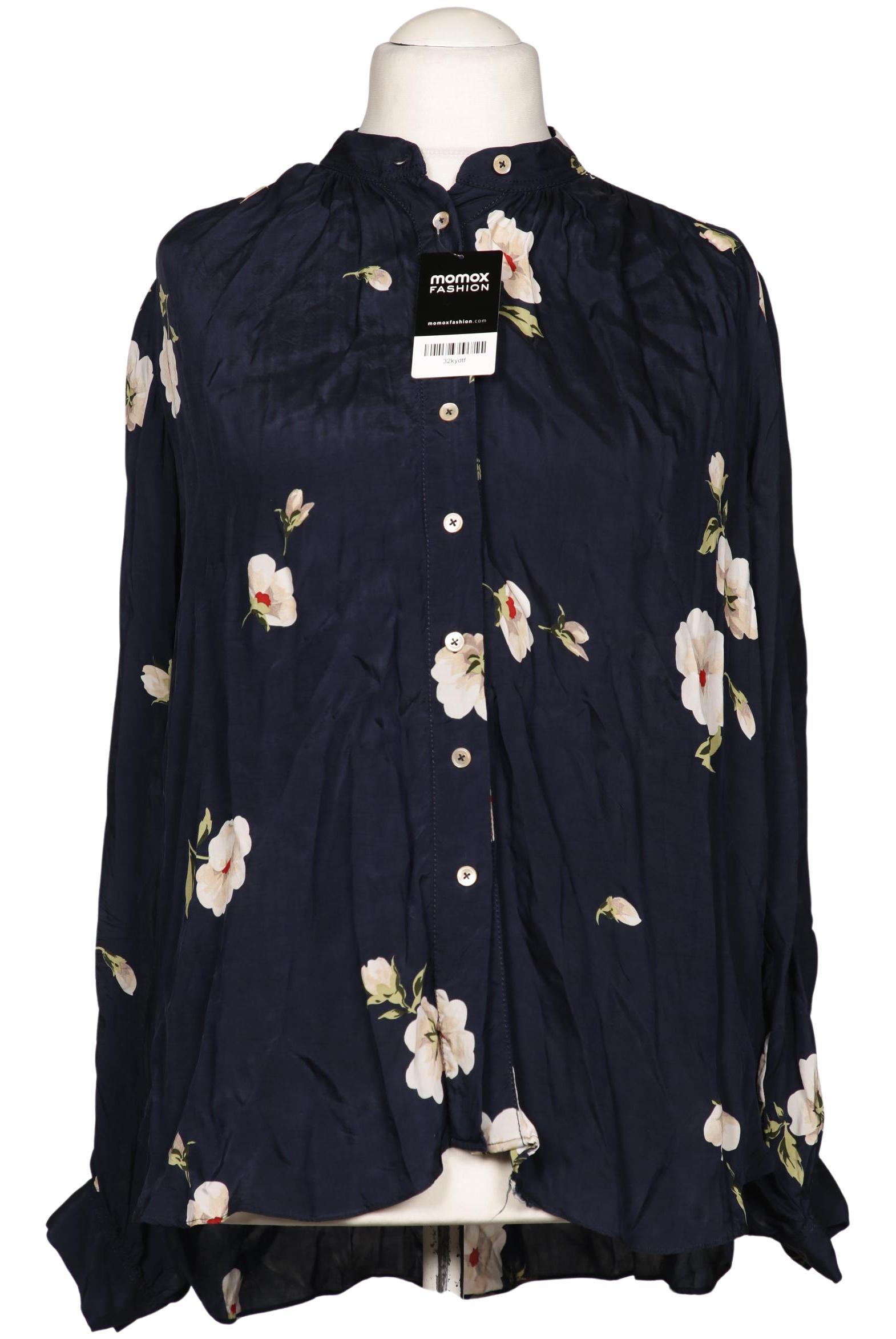 

Massimo Dutti Damen Bluse, marineblau, Gr. 42