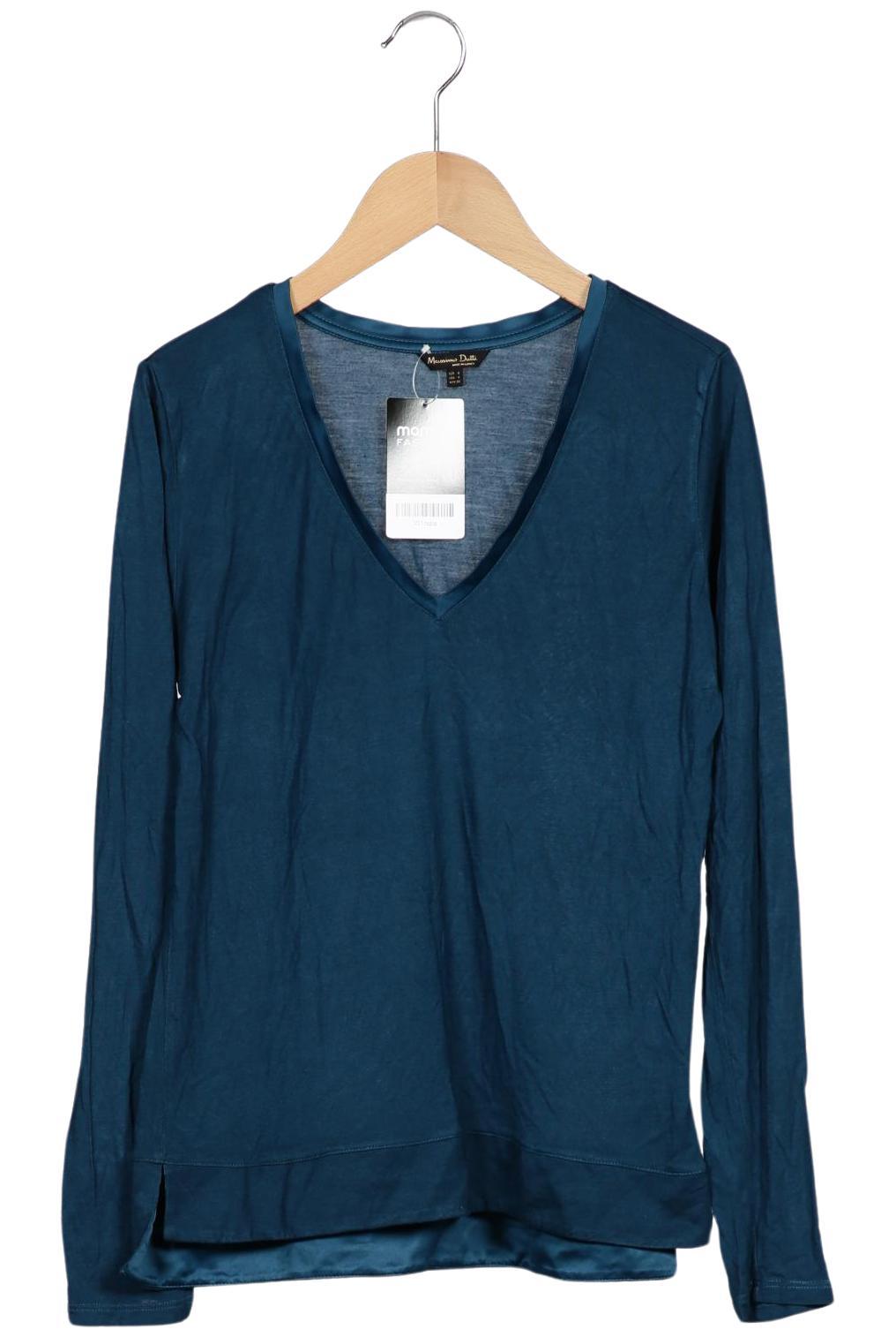 

Massimo Dutti Damen Langarmshirt, türkis, Gr. 36