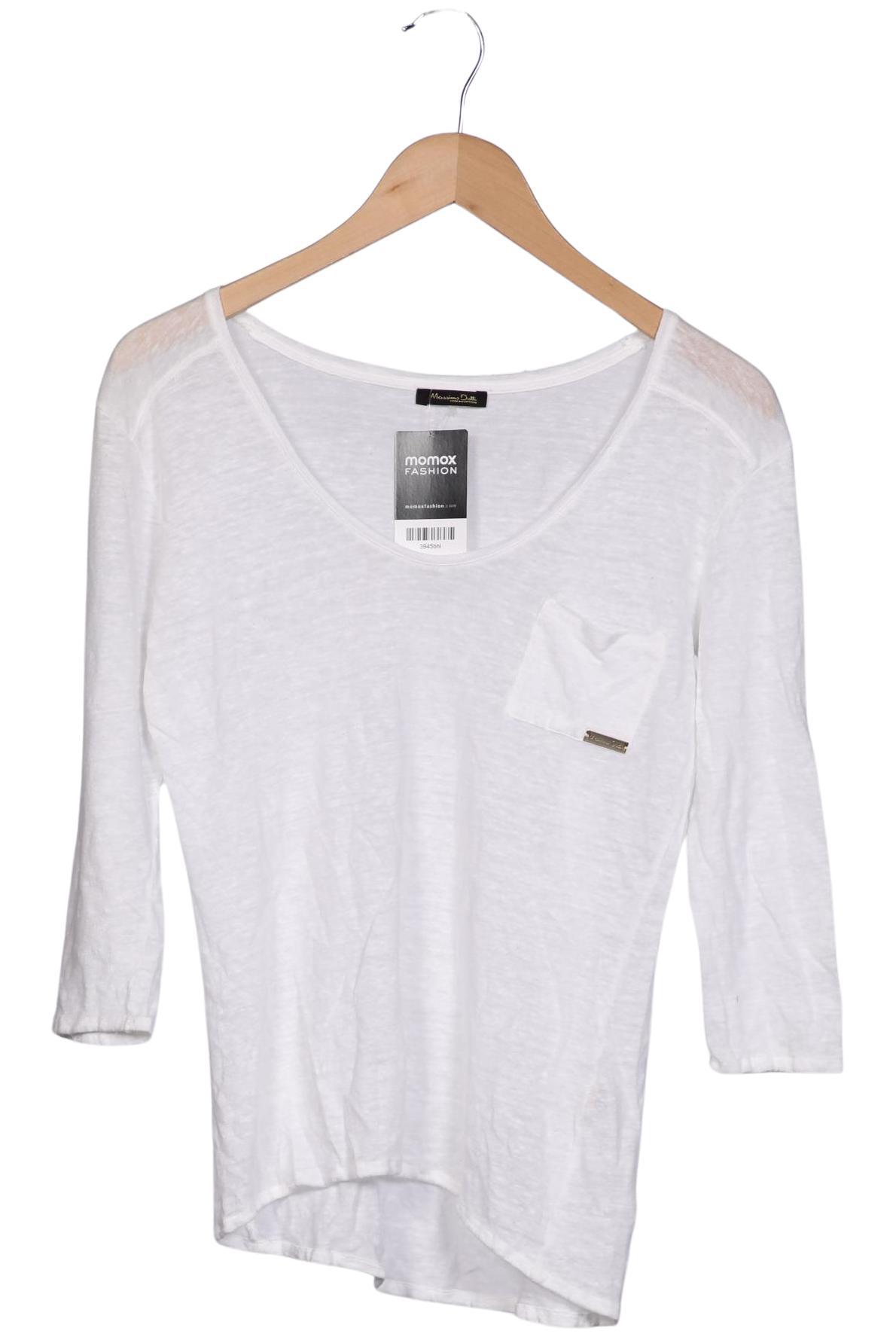 

Massimo Dutti Damen Langarmshirt, weiß, Gr. 36