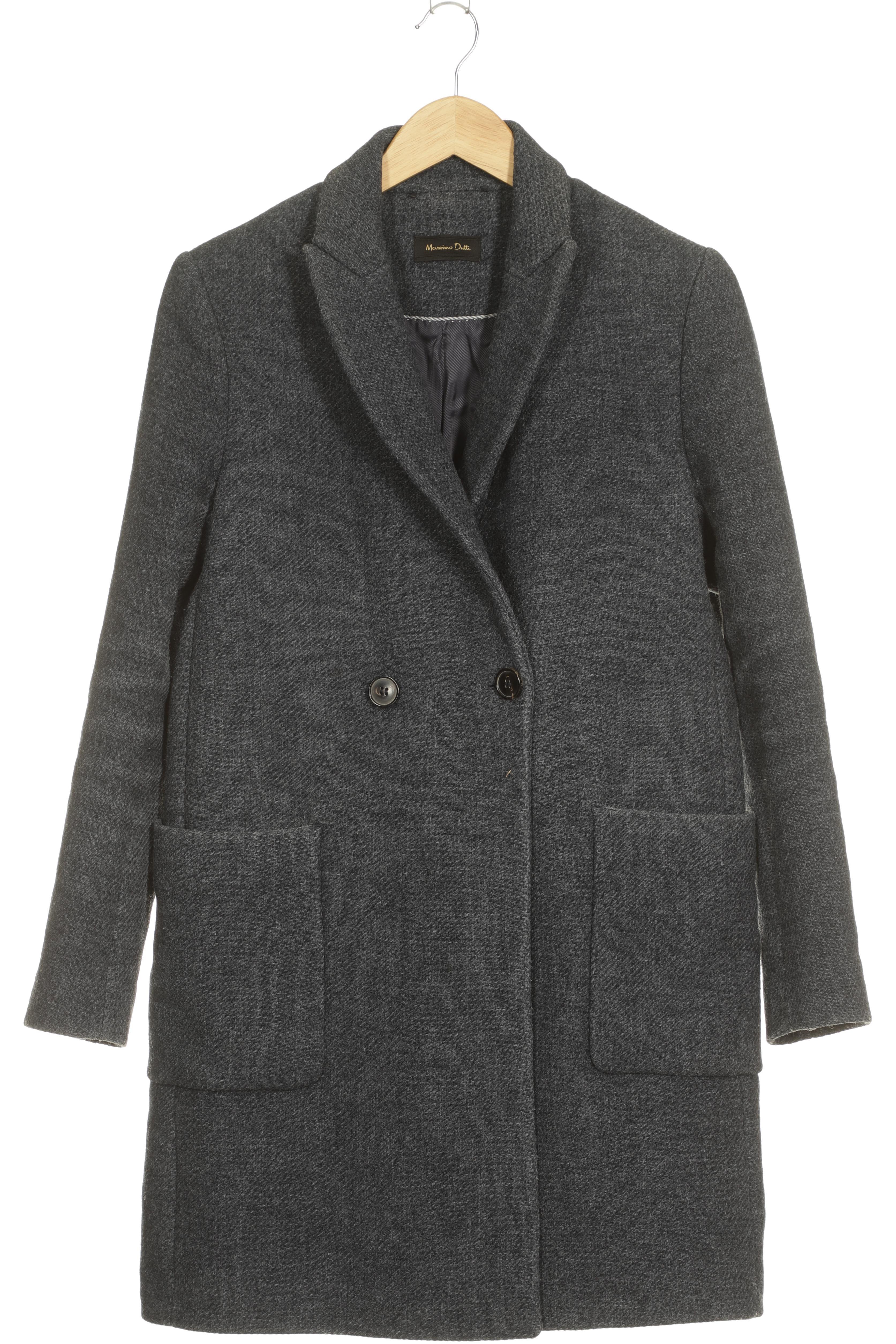 

Massimo Dutti Damen Mantel, grau, Gr. 40