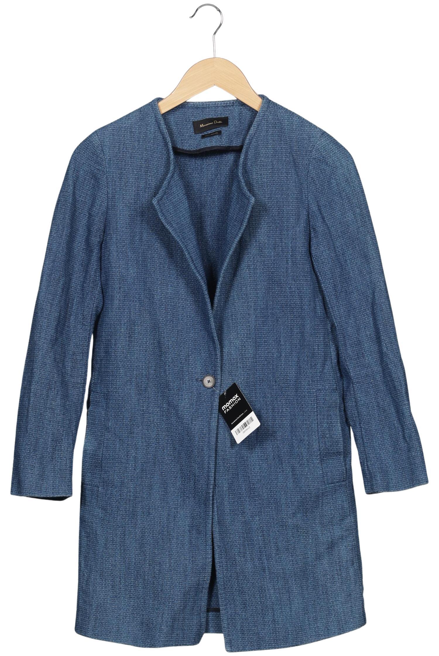 

Massimo Dutti Damen Mantel, blau, Gr. 36