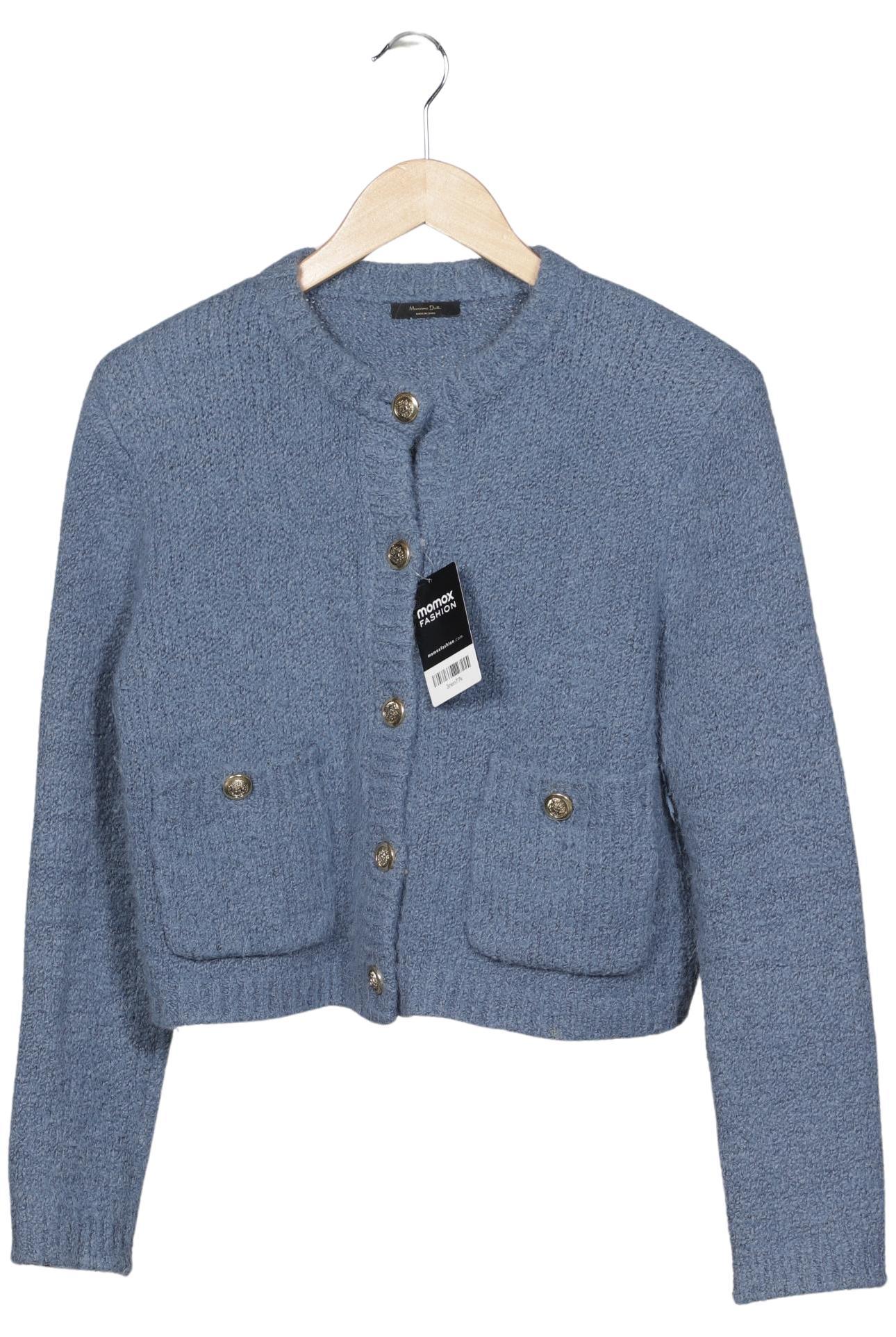 

Massimo Dutti Damen Strickjacke, blau, Gr. 36