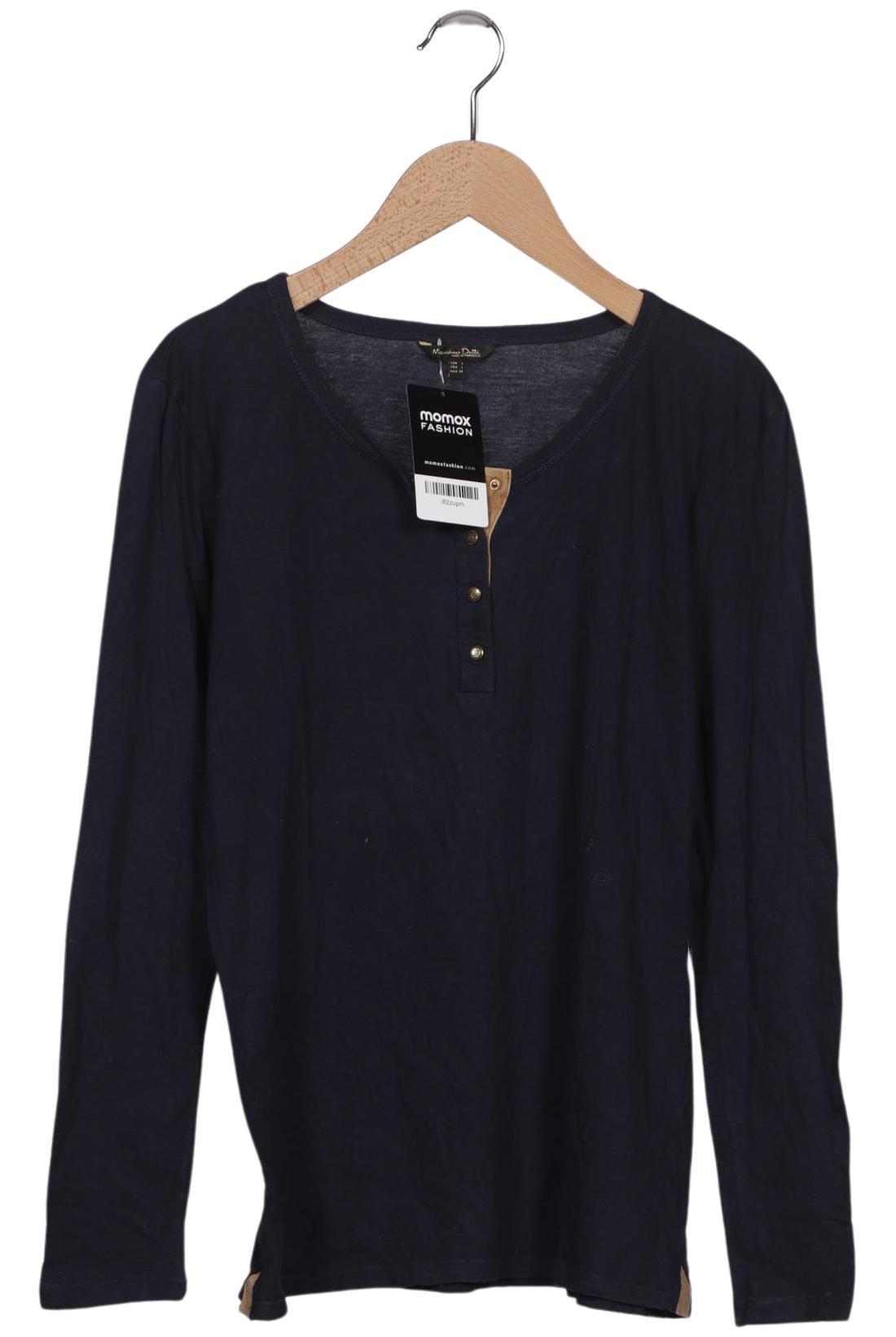 

Massimo Dutti Damen Langarmshirt, marineblau, Gr. 42