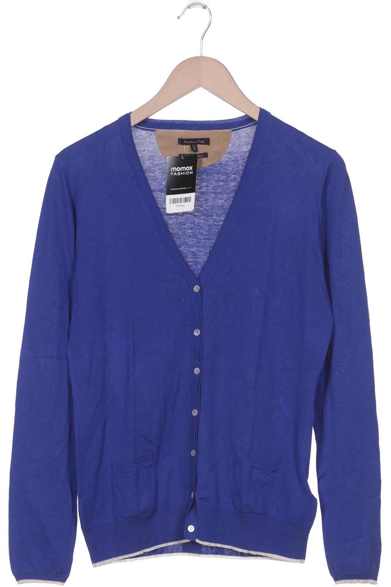 

Massimo Dutti Damen Strickjacke, blau, Gr. 44