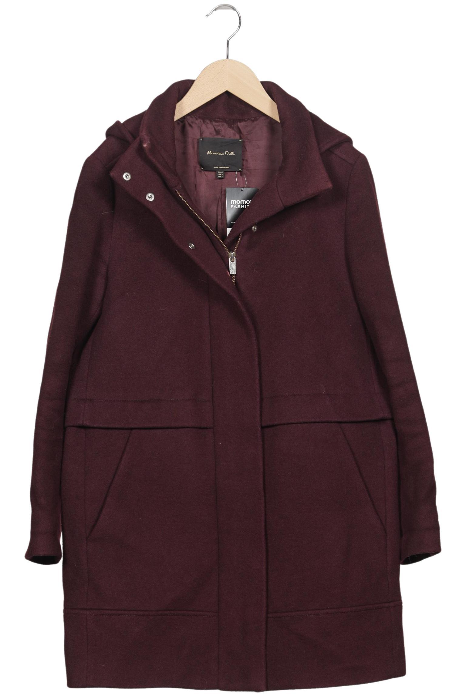 

Massimo Dutti Damen Mantel, bordeaux, Gr. 42