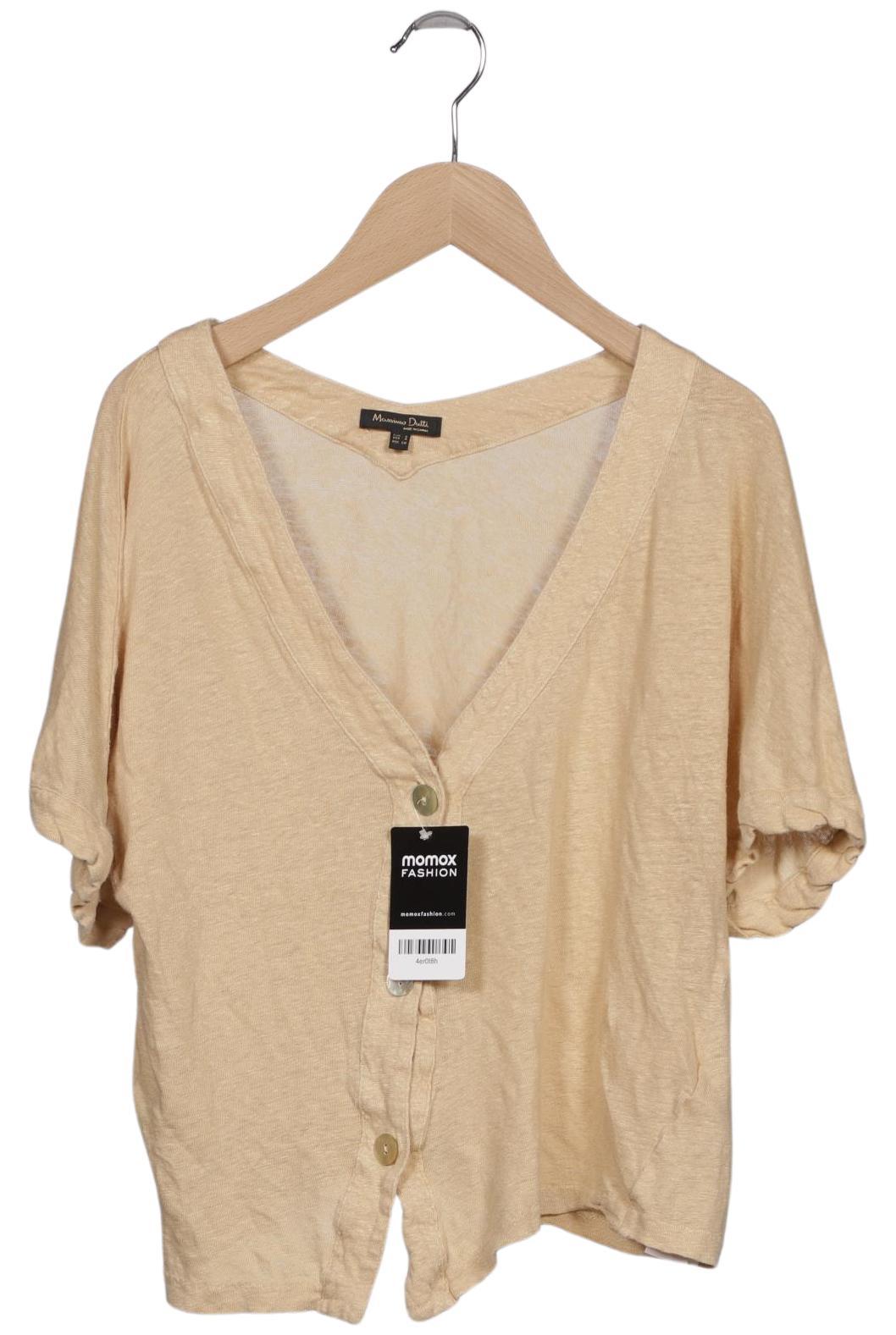 

Massimo Dutti Damen Strickjacke, beige, Gr. 36