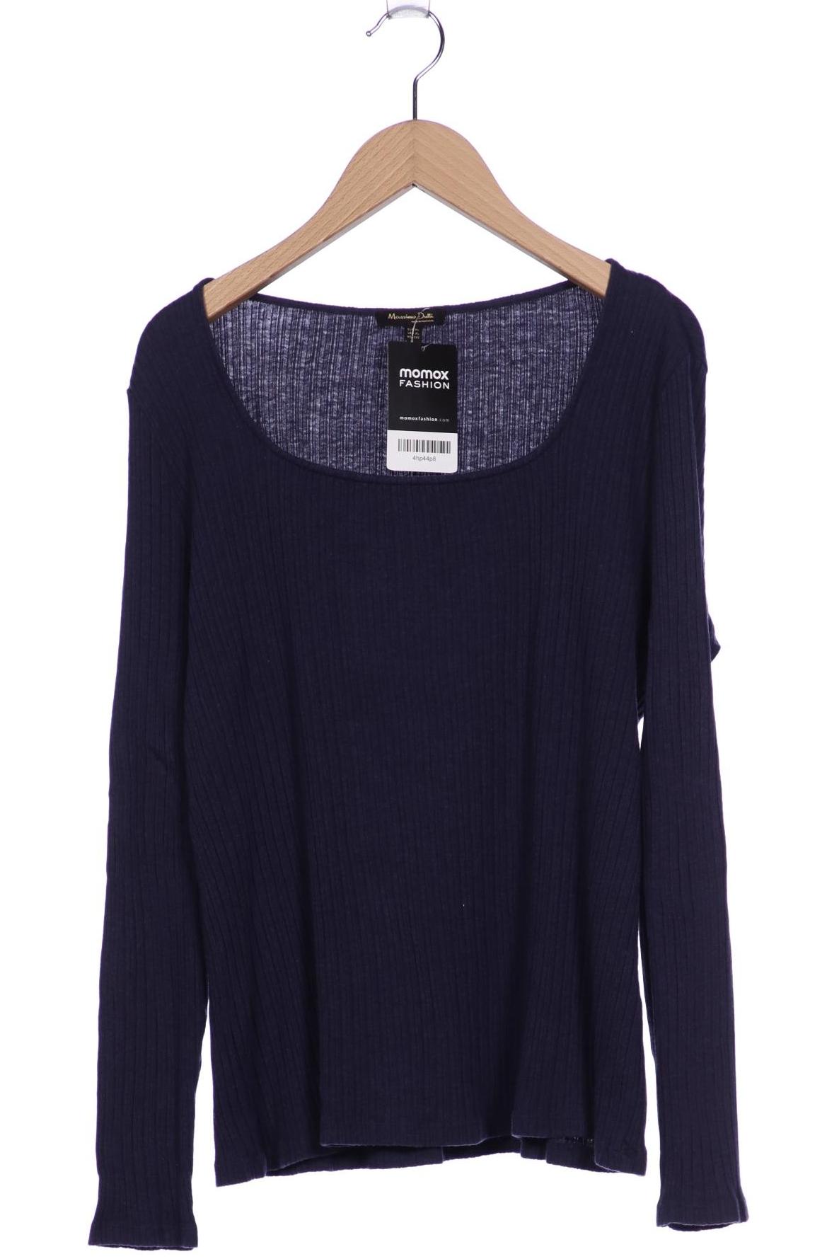 

Massimo Dutti Damen Langarmshirt, marineblau, Gr. 44