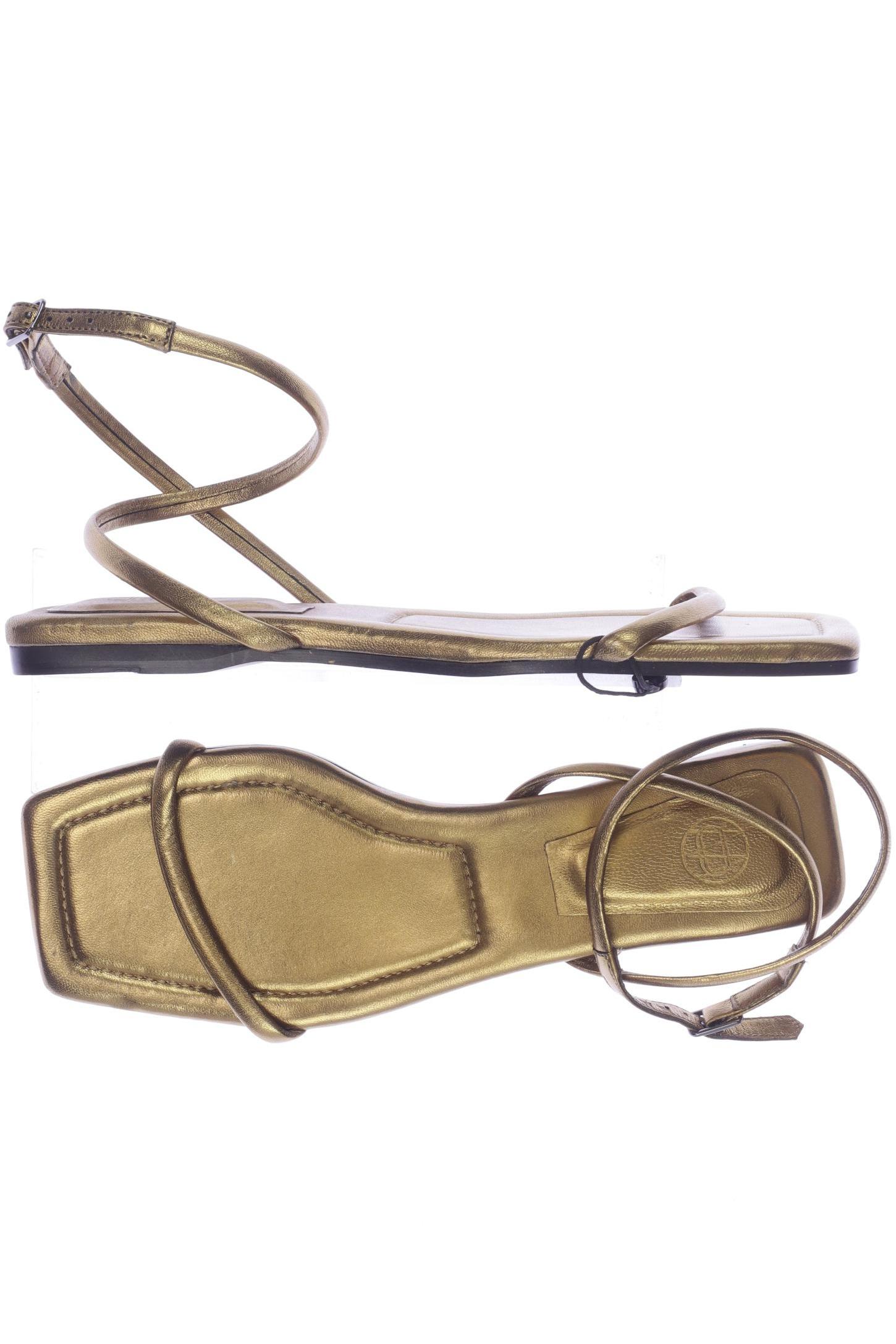 

Massimo Dutti Damen Sandale, gold
