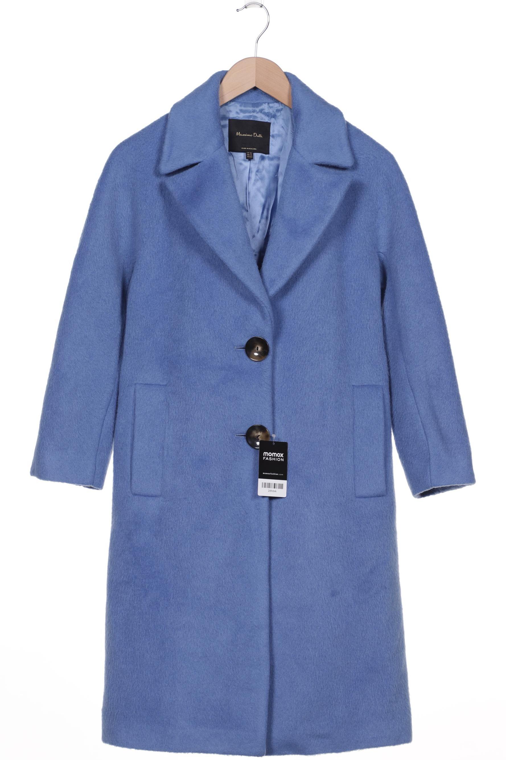 

Massimo Dutti Damen Mantel, blau, Gr. 34