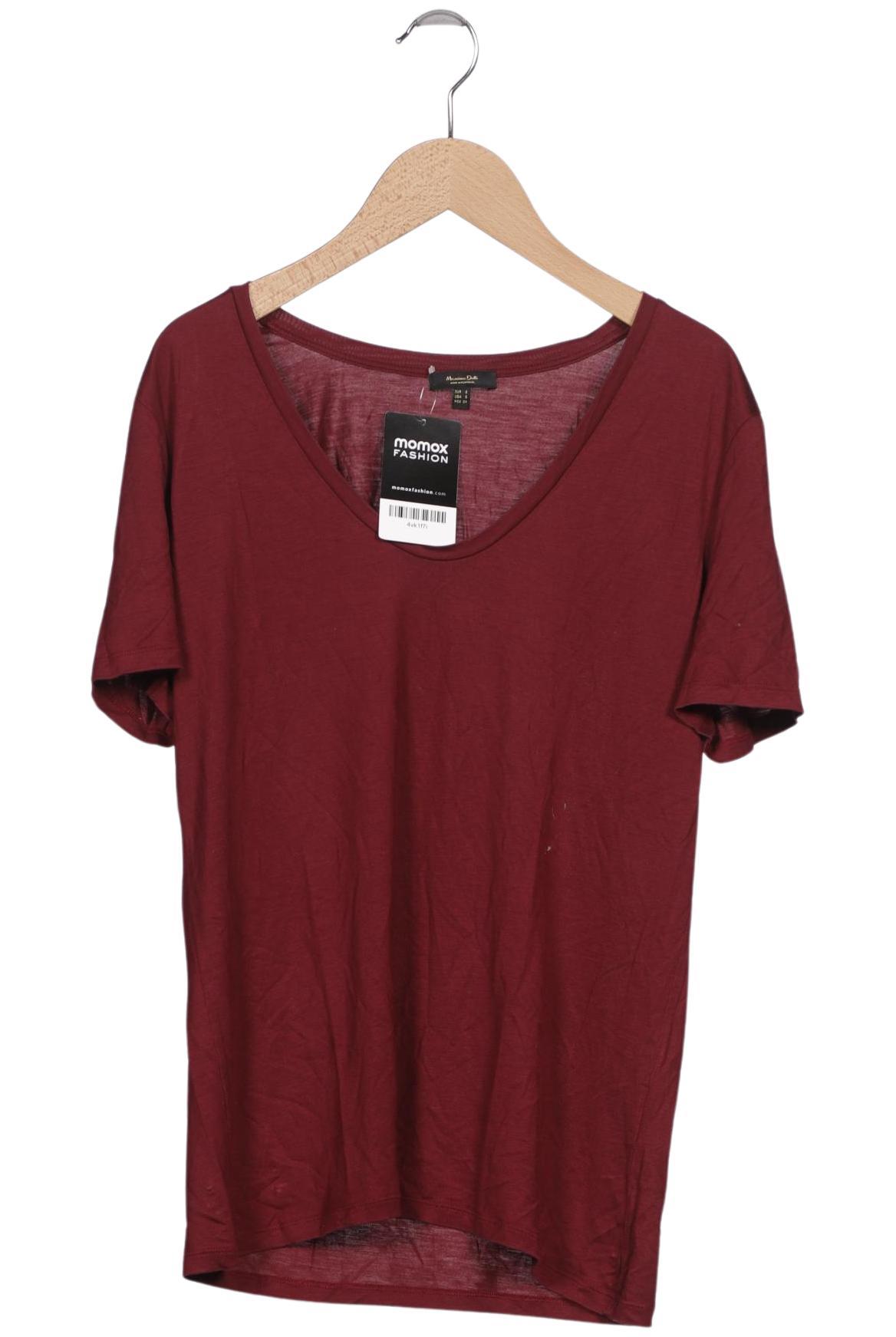 

Massimo Dutti Damen T-Shirt, bordeaux, Gr. 36