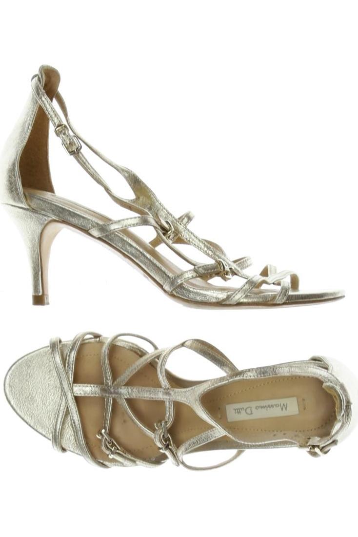 

Massimo Dutti Damen Sandale, gold, Gr. 36