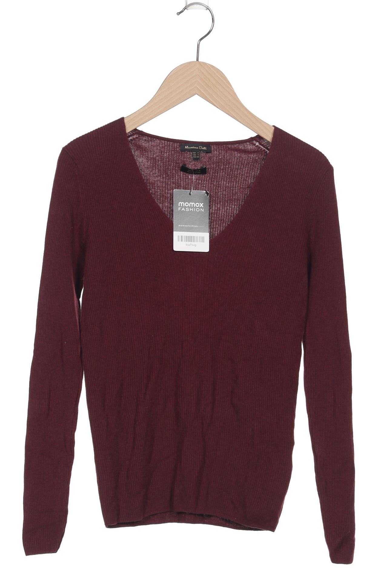 

Massimo Dutti Damen Pullover, bordeaux, Gr. 36