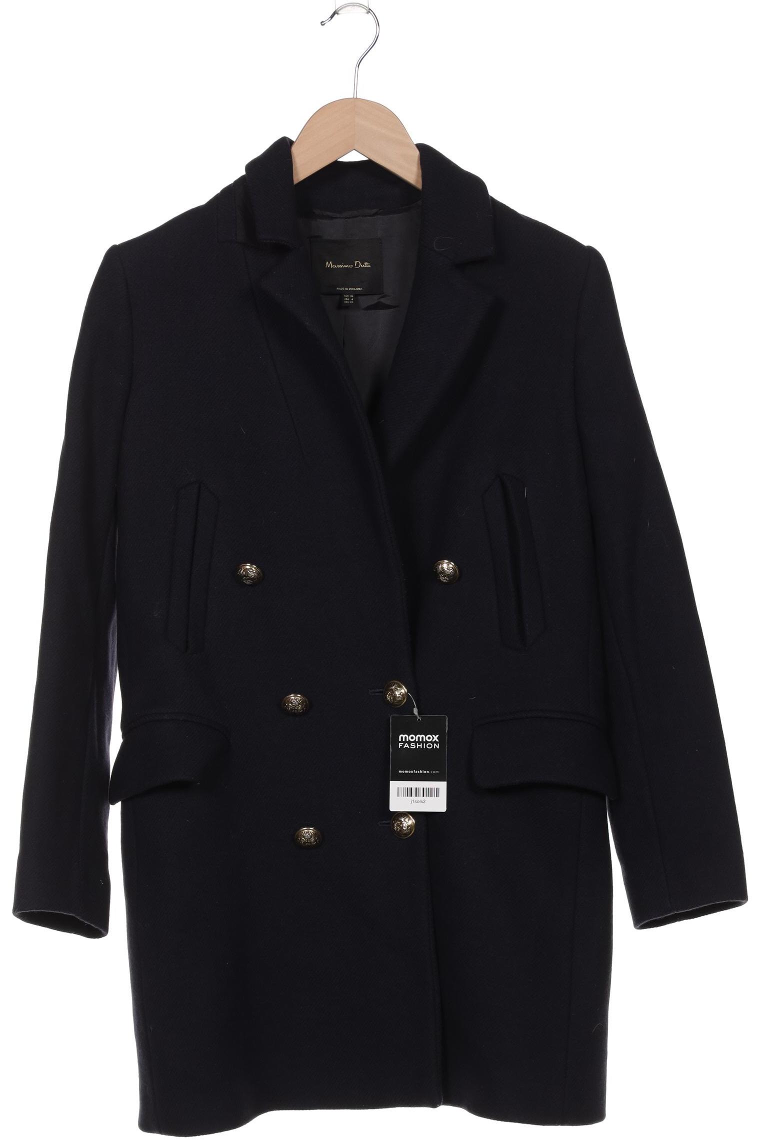 

Massimo Dutti Damen Mantel, marineblau, Gr. 36