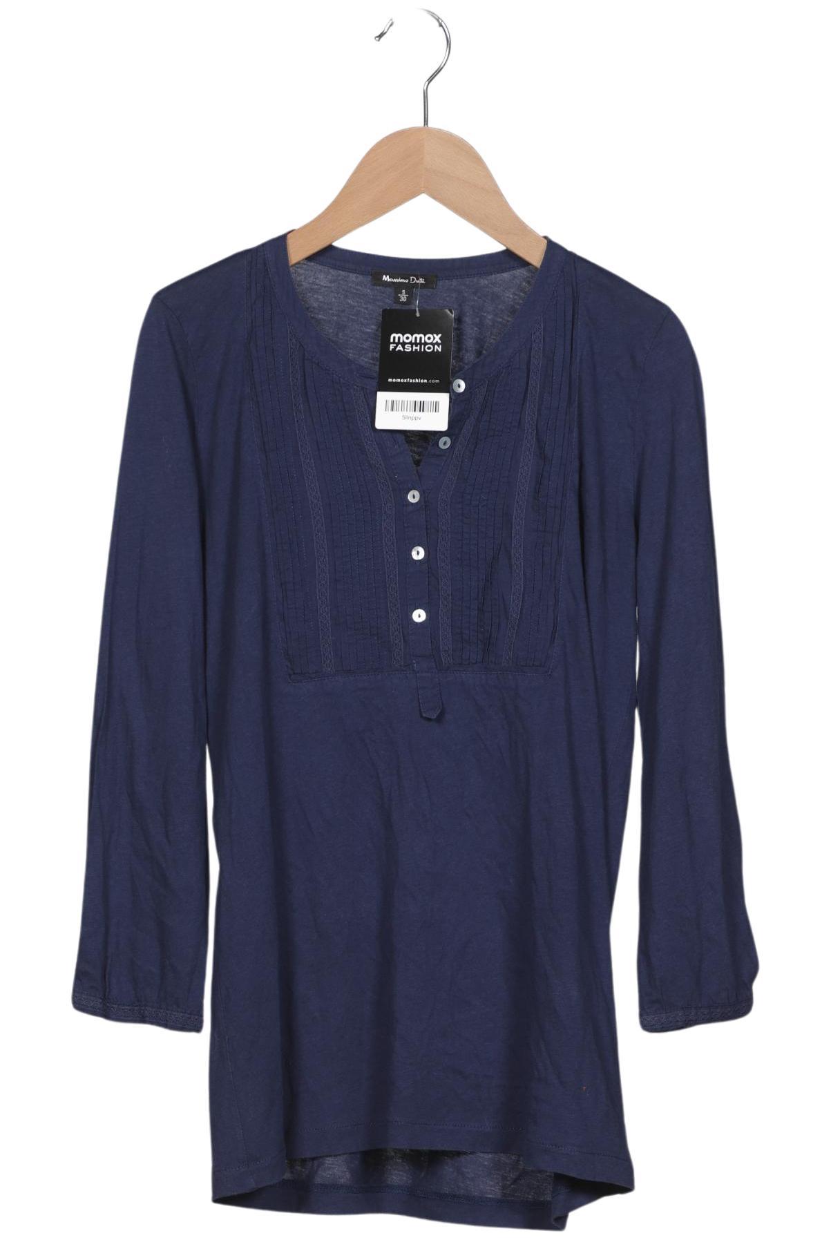 

Massimo Dutti Damen Langarmshirt, marineblau, Gr. 36