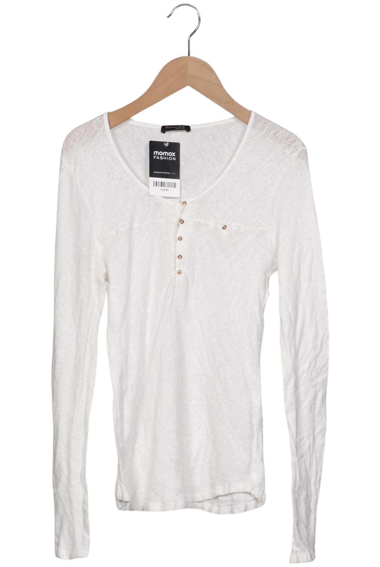 

Massimo Dutti Damen Langarmshirt, weiß, Gr. 38