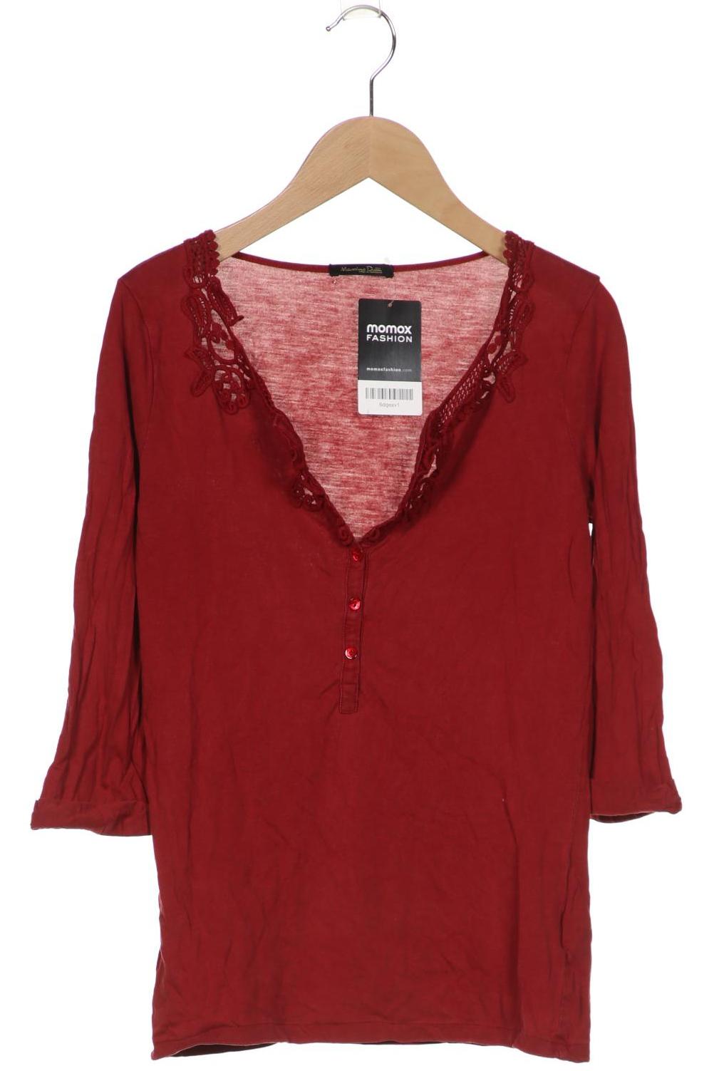 

Massimo Dutti Damen Langarmshirt, bordeaux