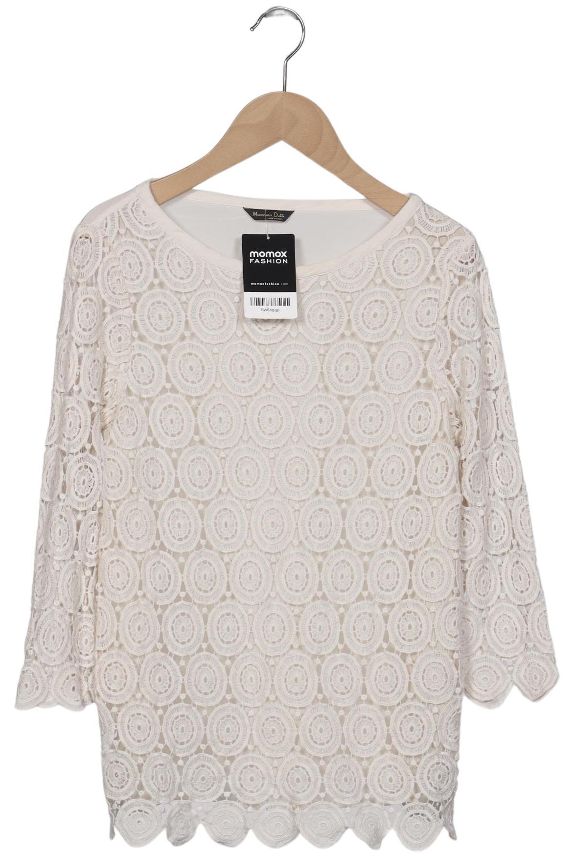 

Massimo Dutti Damen Langarmshirt, cremeweiß, Gr. 38