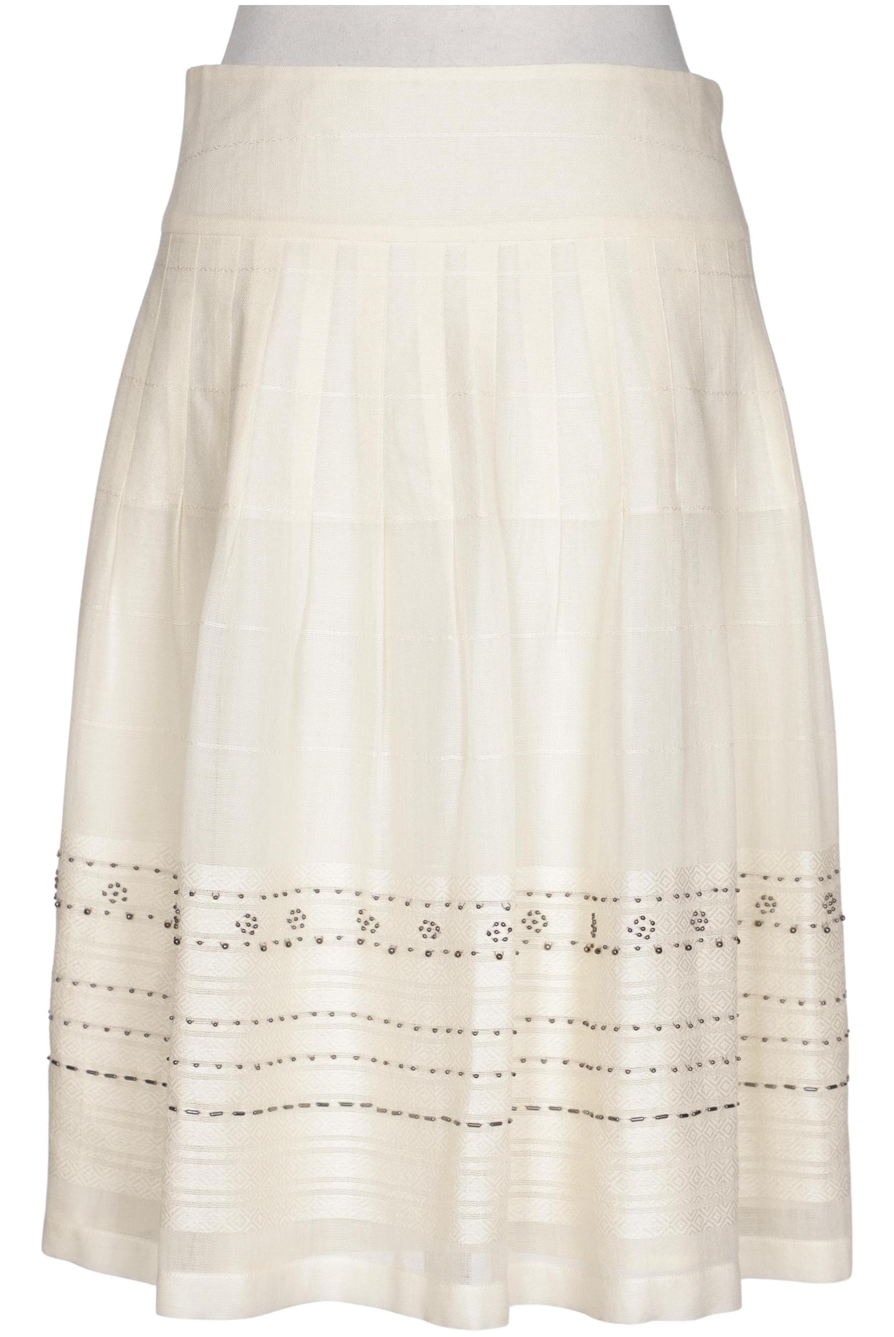 

Massimo Dutti Damen Rock, cremeweiß, Gr. 40