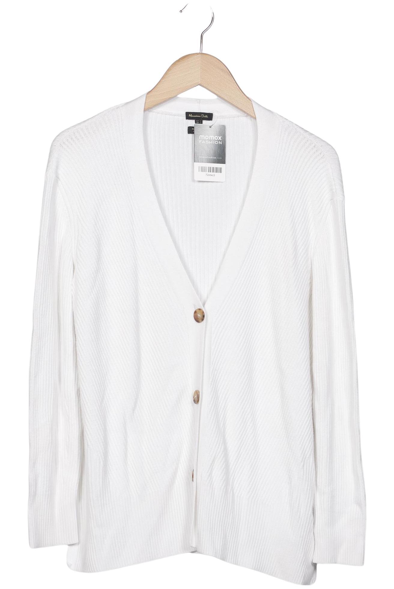 

Massimo Dutti Damen Strickjacke, weiß, Gr. 42