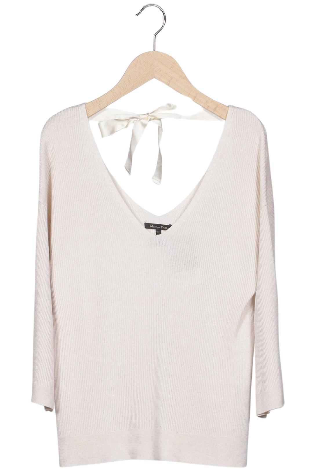 

Massimo Dutti Damen Pullover, cremeweiß, Gr. 36