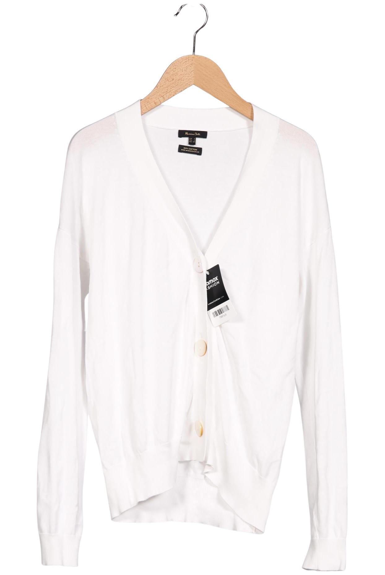 

Massimo Dutti Damen Strickjacke, weiß, Gr. 36