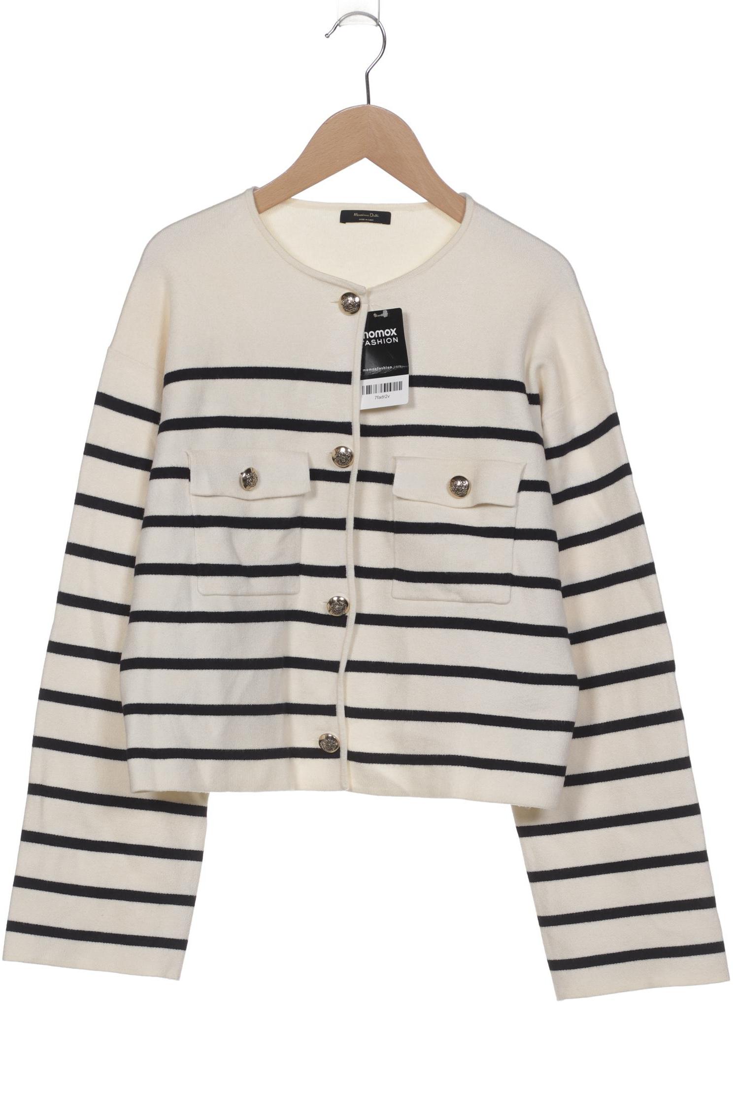 

Massimo Dutti Damen Strickjacke, cremeweiß, Gr. 38