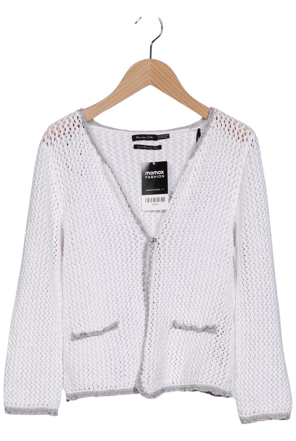 

Massimo Dutti Damen Strickjacke, weiß, Gr. 38