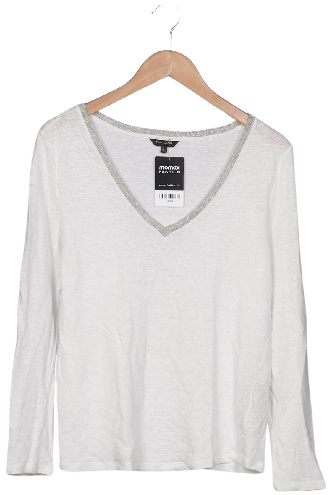 

Massimo Dutti Damen Langarmshirt, weiß, Gr. 42