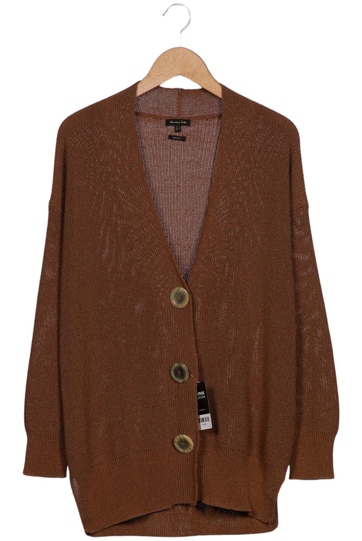 

Massimo Dutti Damen Strickjacke, braun, Gr. 36