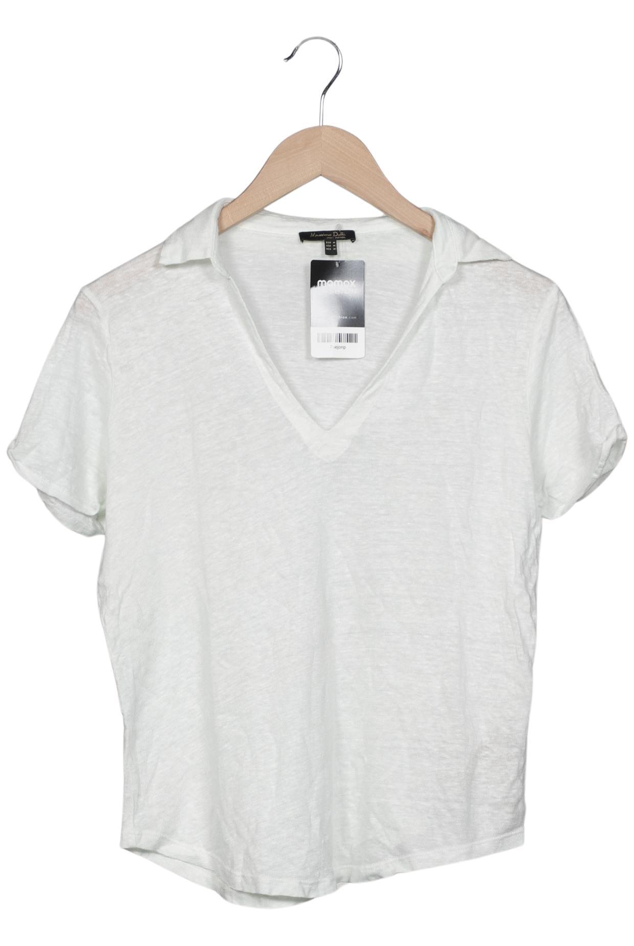 

Massimo Dutti Damen Poloshirt, cremeweiß, Gr. 38
