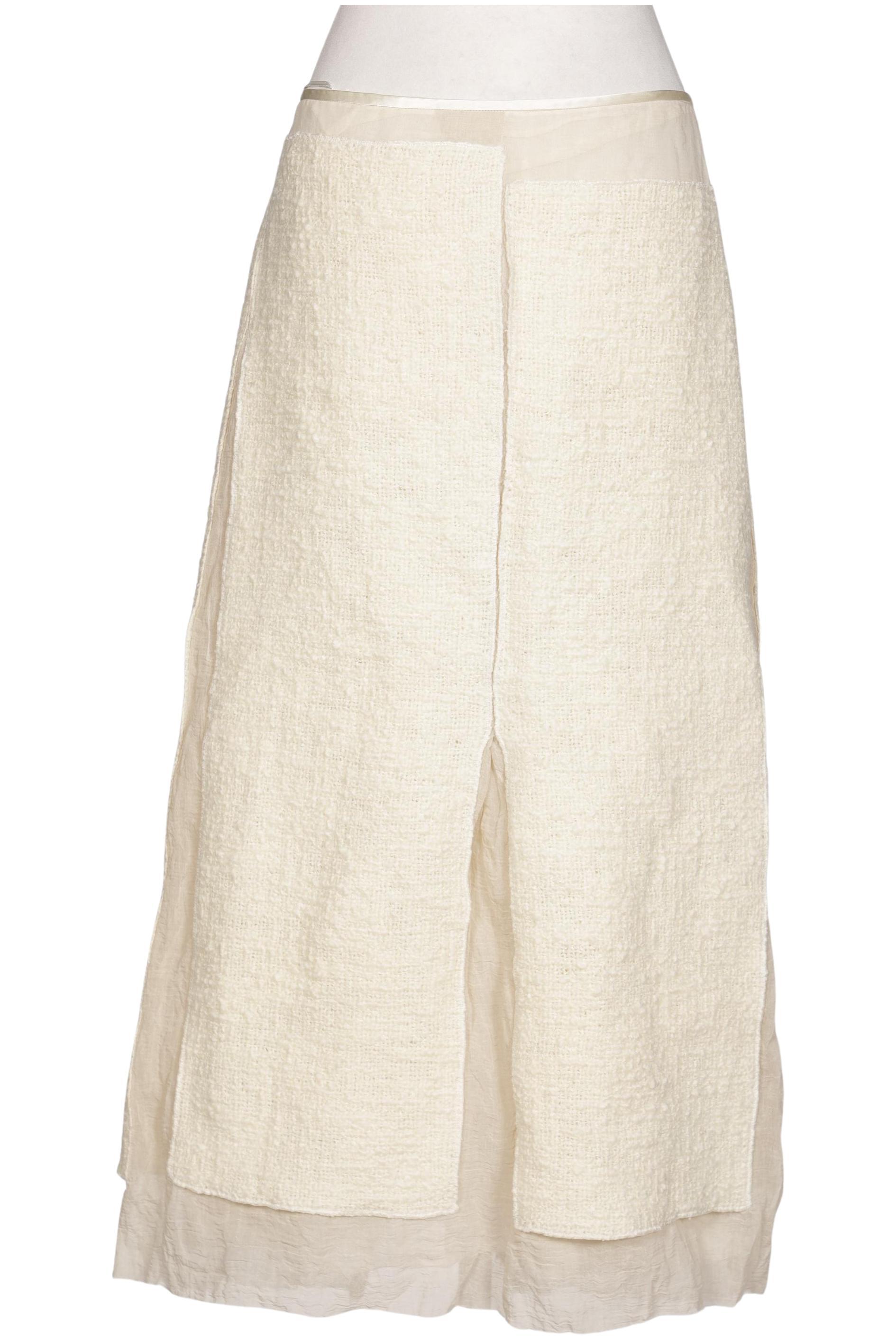 

Massimo Dutti Damen Rock, cremeweiß, Gr. 38